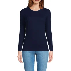 Langarmshirt aus mikrofeinem Baumwollripp für Damen