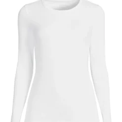 Langarmshirt aus mikrofeinem Baumwollripp für Damen