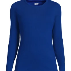 Langarmshirt aus mikrofeinem Baumwollripp für Damen