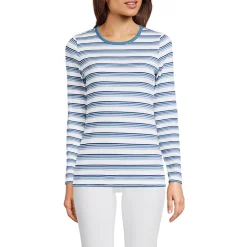 Langarmshirt aus mikrofeinem Baumwollripp für Damen