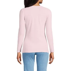 Langarmshirt aus mikrofeinem Baumwollripp für Damen