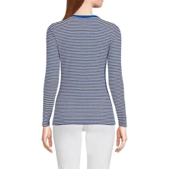Langarmshirt aus mikrofeinem Baumwollripp für Damen
