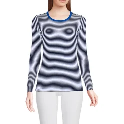 Langarmshirt aus mikrofeinem Baumwollripp für Damen