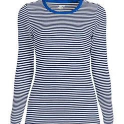 Langarmshirt aus mikrofeinem Baumwollripp für Damen