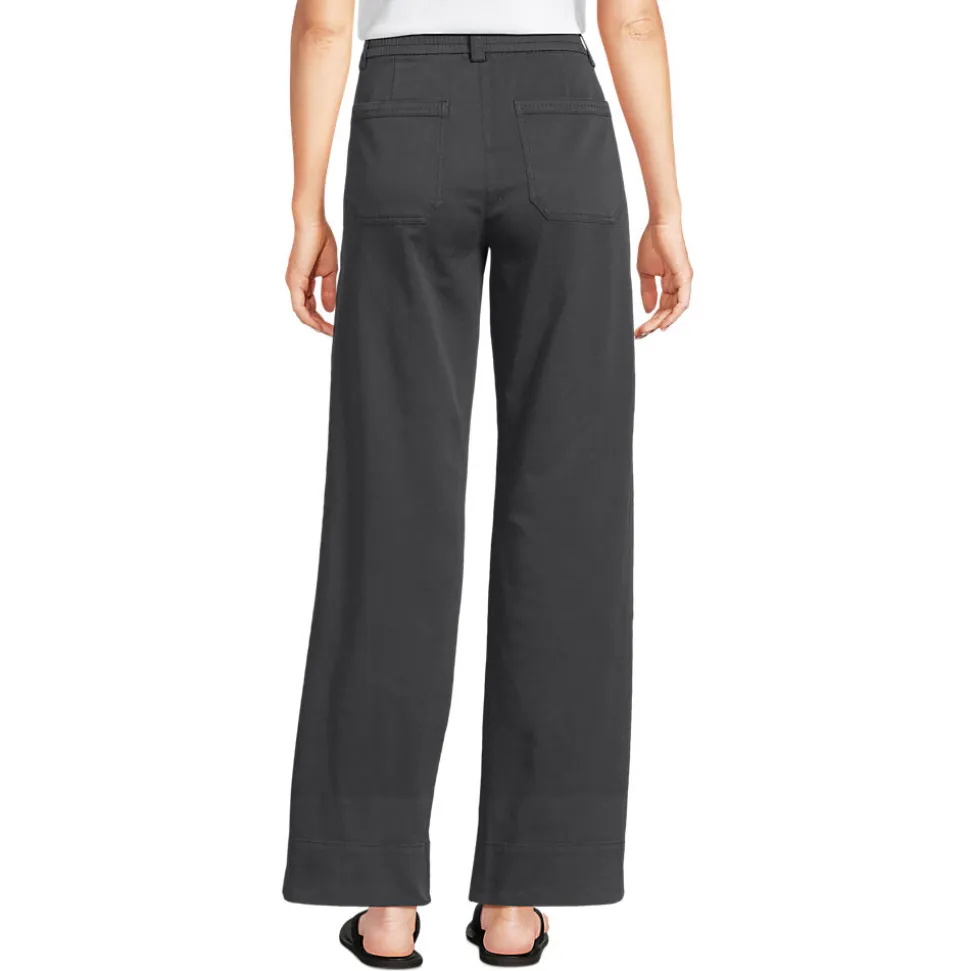 Lange Chino-Hose Mid Waist für Damen