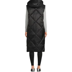Lange isolierte Steppweste für Damen