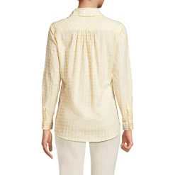 Lange leichte Flanellbluse für Damen