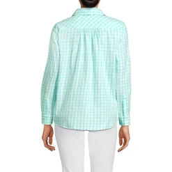 Lange leichte Flanellbluse für Damen