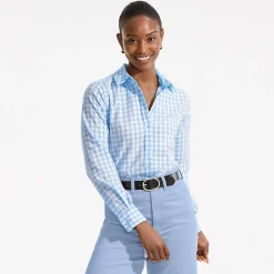 Lange leichte Flanellbluse für Damen