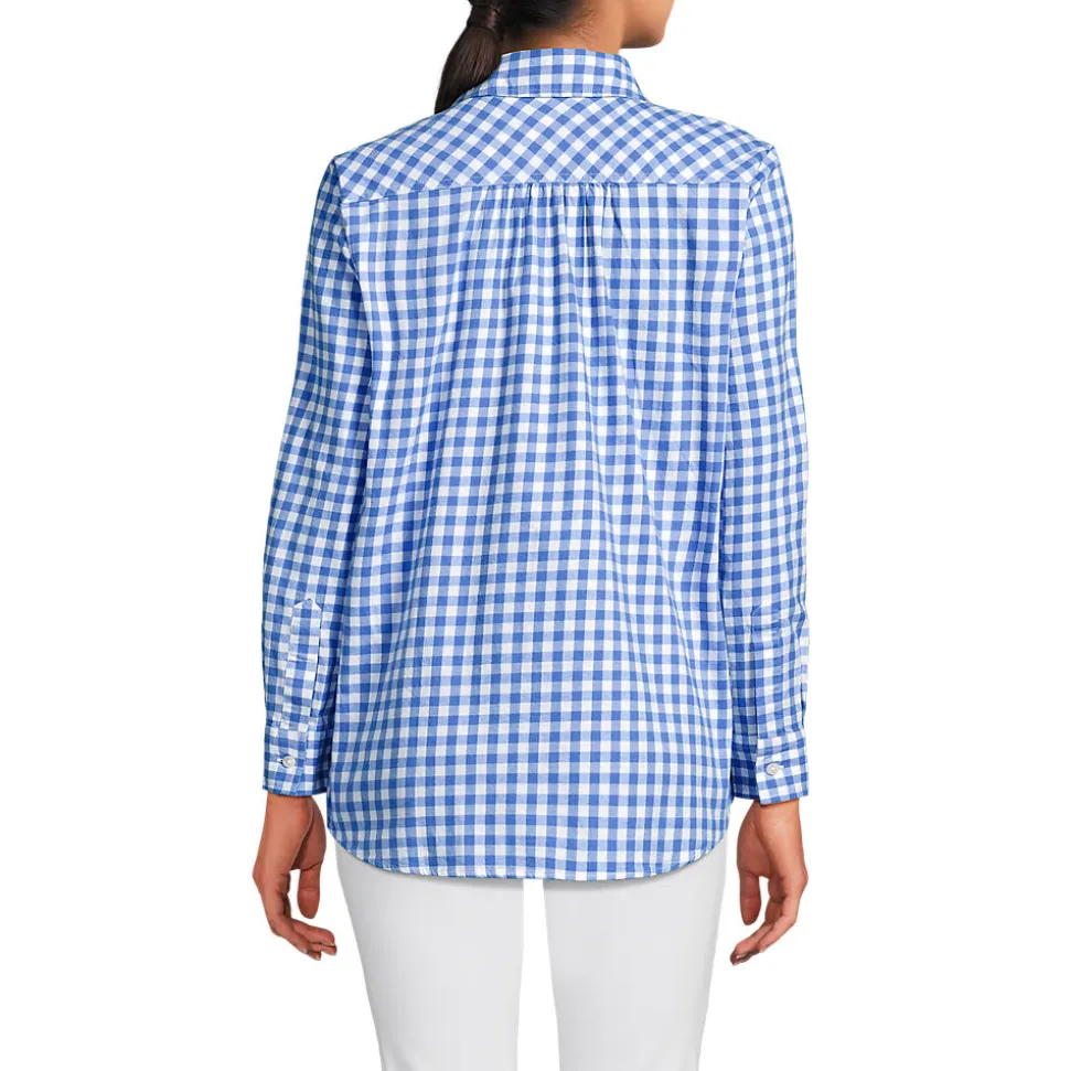 Lange leichte Flanellbluse für Damen