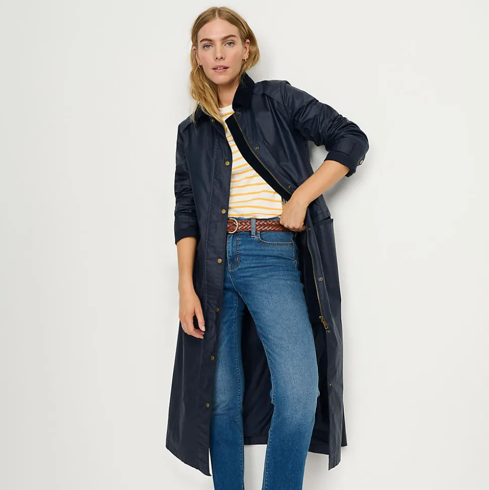 Langer Wachsmantel für Damen