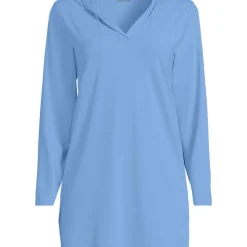 Langes Kapuzen-Badeshirt für Damen