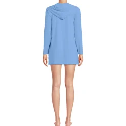 Langes Kapuzen-Badeshirt für Damen