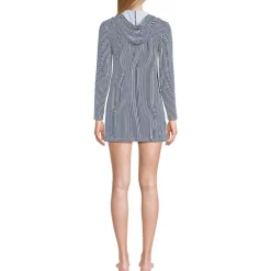 Langes Kapuzen-Badeshirt für Damen
