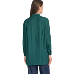 Langes Oversized Premium Reinleinen-Hemd