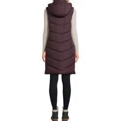 Lange Steppweste für Damen