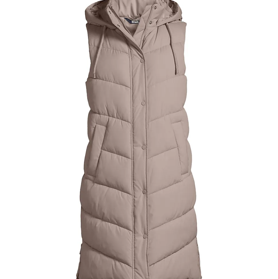 Lange Steppweste für Damen