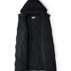 Lange Steppweste mit geraffter Taille für Damen