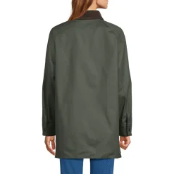 Lange Wachsjacke aus Baumwolle für Damen