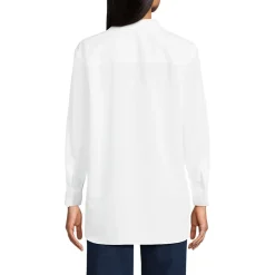 Lange weite Bügelfrei-Bluse für Damen