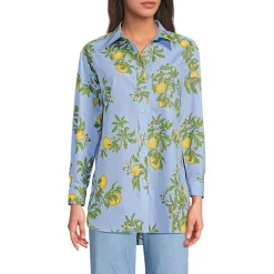 Lange weite Bügelfrei-Bluse für Damen
