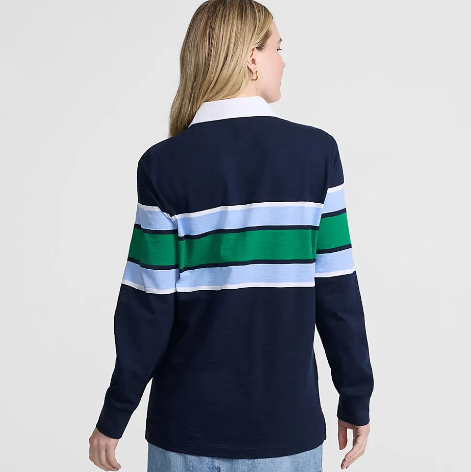 Langärmeliges Flammgarn-Rugbyshirt für Herren