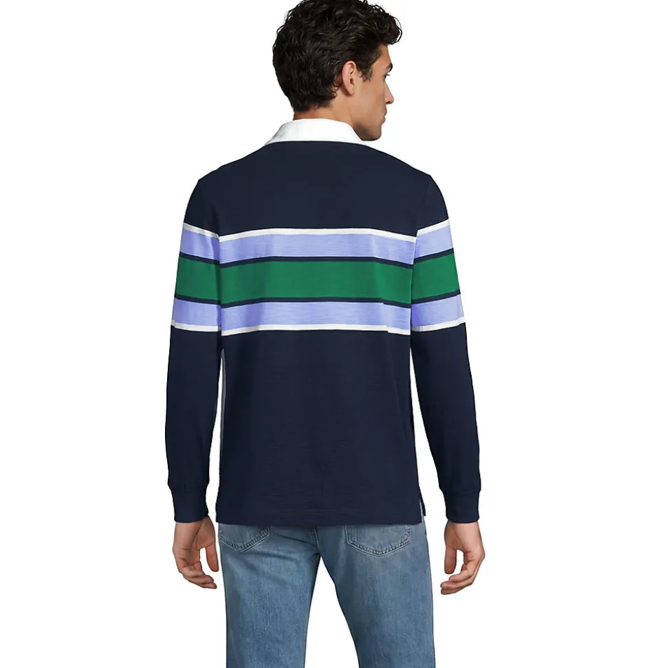Langärmeliges Flammgarn-Rugbyshirt für Herren