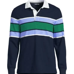 Langärmeliges Flammgarn-Rugbyshirt für Herren