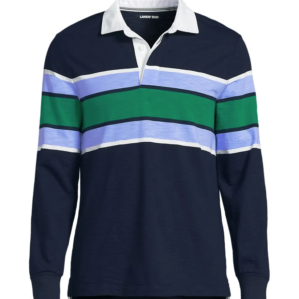 Langärmeliges Flammgarn-Rugbyshirt für Herren