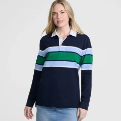 Langärmeliges Flammgarn-Rugbyshirt für Herren