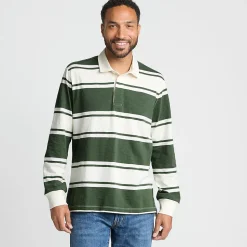 Langärmeliges Flammgarn-Rugbyshirt für Herren