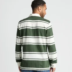Langärmeliges Flammgarn-Rugbyshirt für Herren