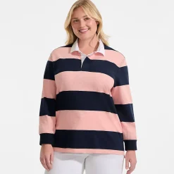 Langärmeliges Flammgarn-Rugbyshirt für Herren