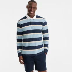 Langärmeliges Flammgarn-Rugbyshirt für Herren
