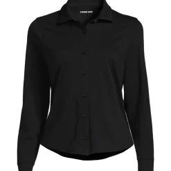 Langärmelige Supima-Jerseybluse für Damen