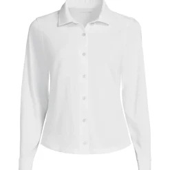 Langärmelige Supima-Jerseybluse für Damen