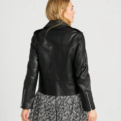 Leder-Bikerjacke für Damen