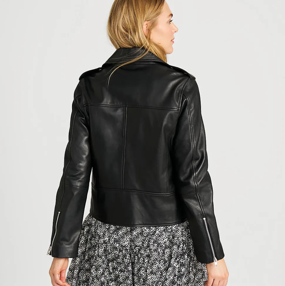 Leder-Bikerjacke für Damen