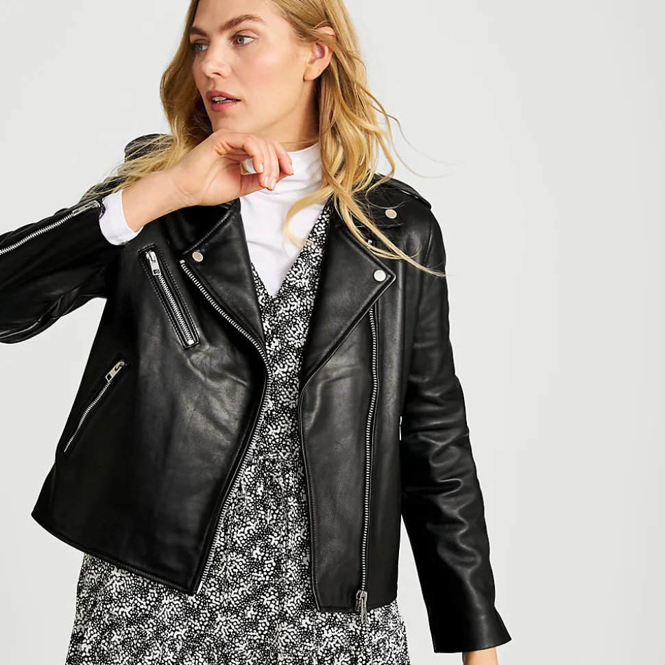 Leder-Bikerjacke für Damen
