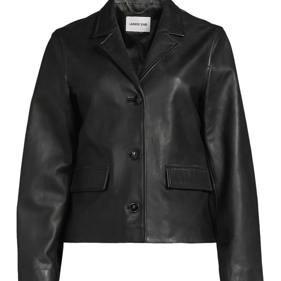Lederjacke mit Reverskragen für Damen