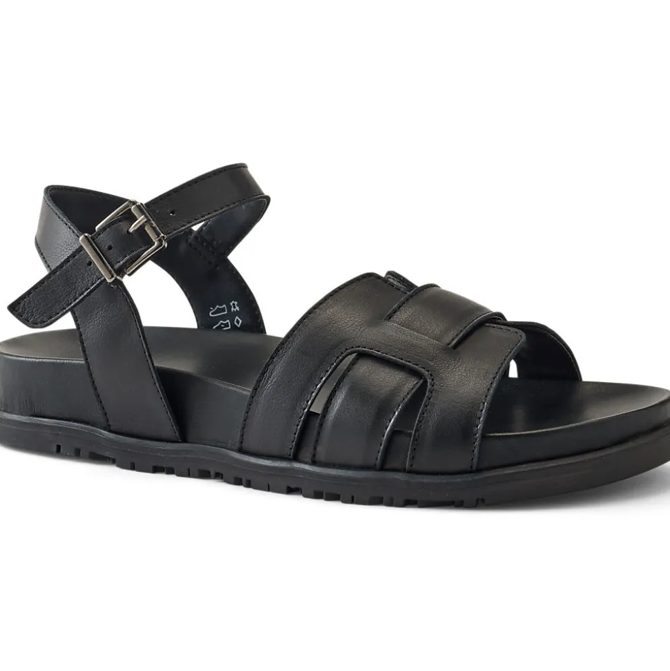 Ledersandalen mit Knöchelriemchen für Damen