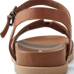 Ledersandalen mit Knöchelriemchen für Damen