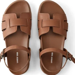 Ledersandalen mit Knöchelriemchen für Damen