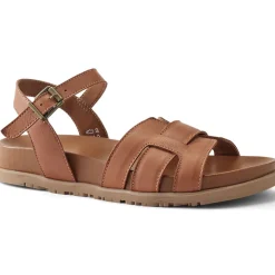 Ledersandalen mit Knöchelriemchen für Damen