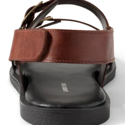 Leder-Sandalen mit Schnallen und Fersenriemen für Herren