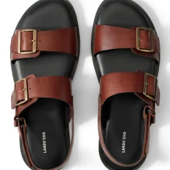 Leder-Sandalen mit Schnallen und Fersenriemen für Herren