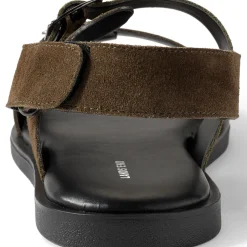 Leder-Sandalen mit Schnallen und Fersenriemen für Herren