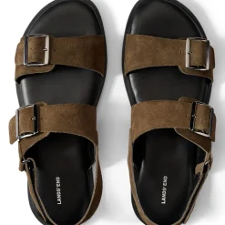 Leder-Sandalen mit Schnallen und Fersenriemen für Herren