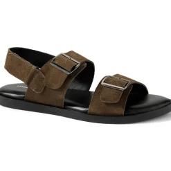 Leder-Sandalen mit Schnallen und Fersenriemen für Herren