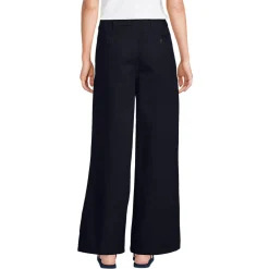 Leichte Bundfalten-Jeans mit weitem Bein für Damen